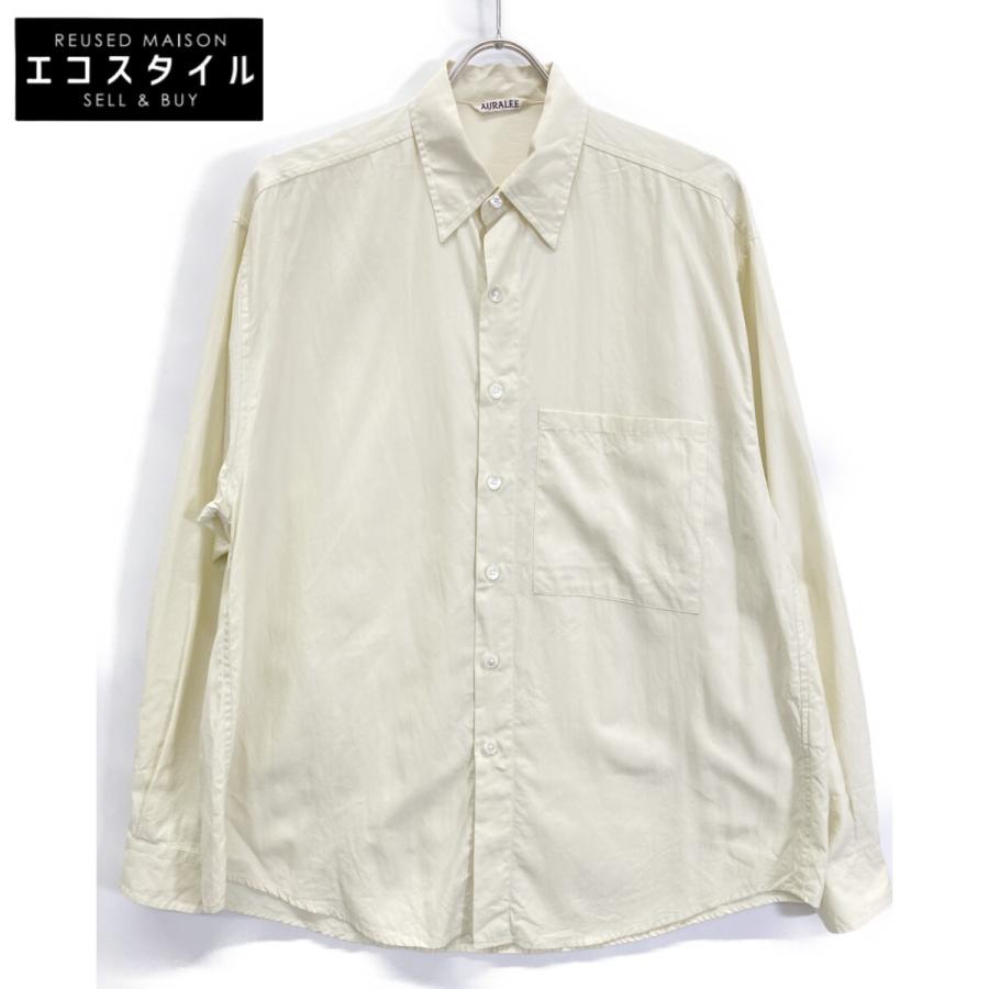 AURALEE オーラリー A24SS02TN イエロー WASHED FINX TWILL BIG SHIRT