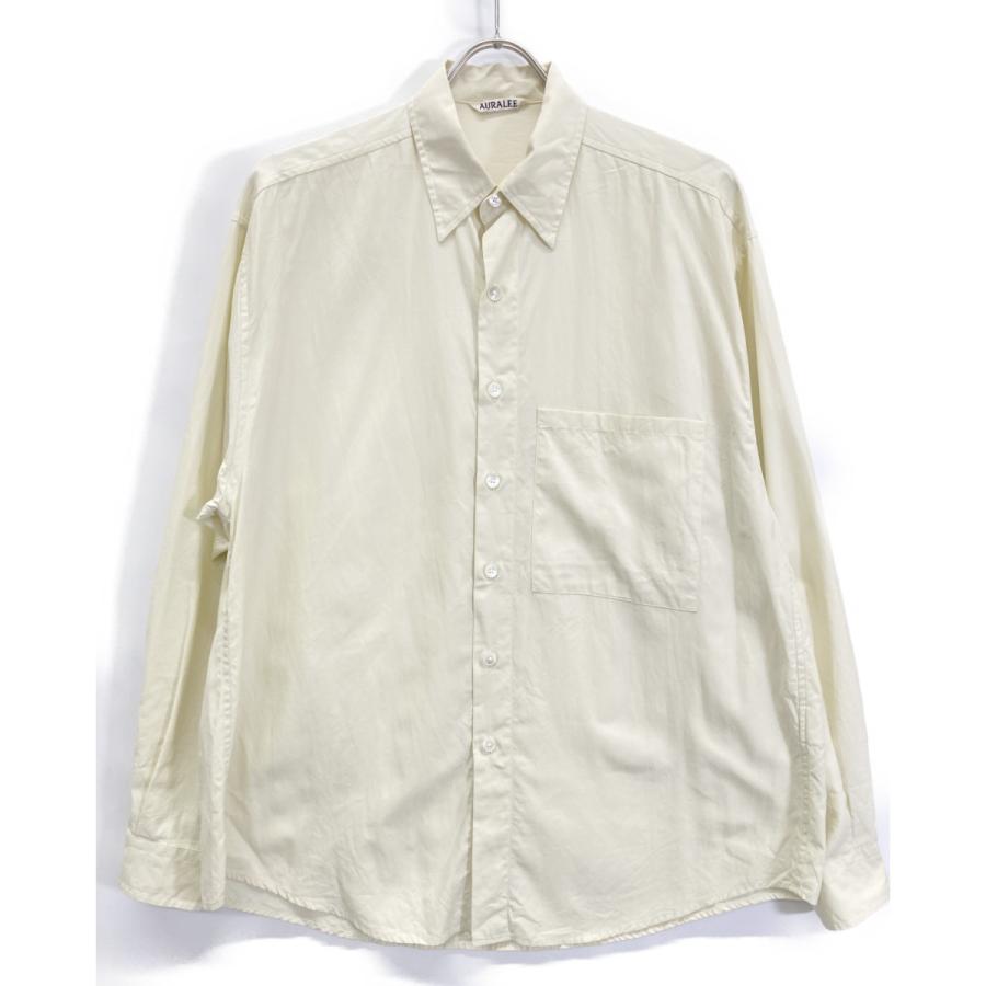 AURALEE オーラリー A24SS02TN イエロー WASHED FINX TWILL BIG SHIRT