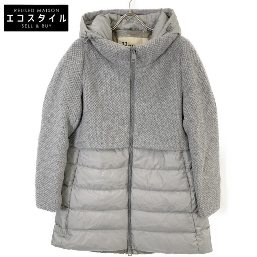 HERNO（ヘルノ） PI0822D 21年製 グレー ツイード ダウンコート グレー