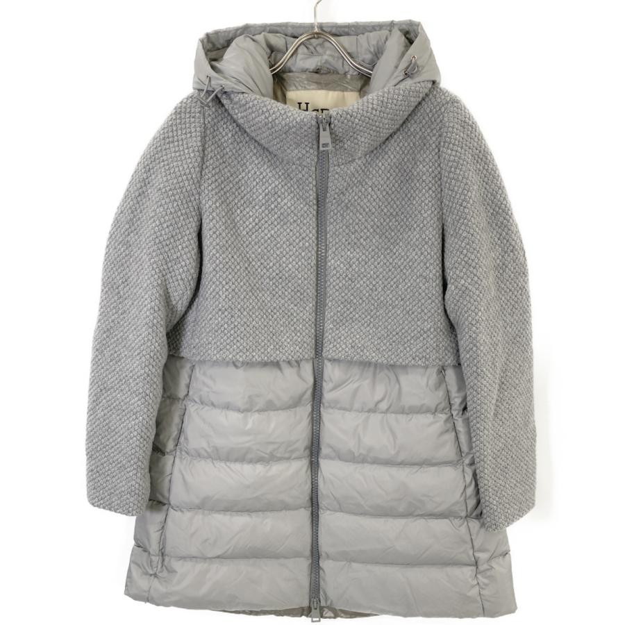 HERNO（ヘルノ） PI0822D 21年製 グレー ツイード ダウンコート グレー