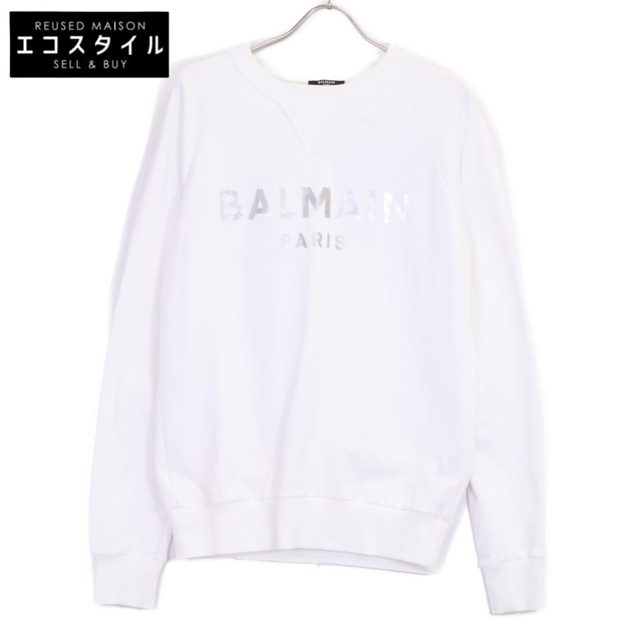 BALMAIN（バルマン） JQ005BB29 22SS ホワイト ロゴ スウェット