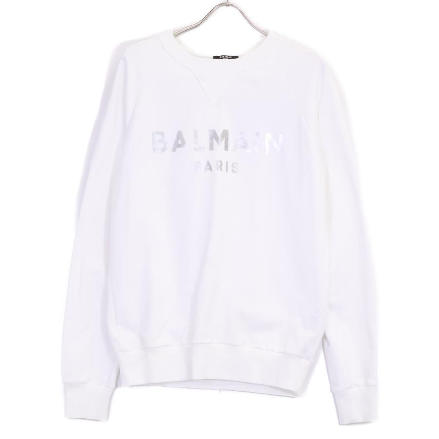 BALMAIN（バルマン） JQ005BB29 22SS ホワイト ロゴ スウェット