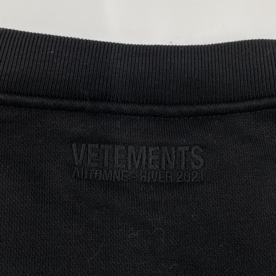 VETEMENTS ヴェトモン UAH21TR628 20AW ブラック コットン ロゴテープ