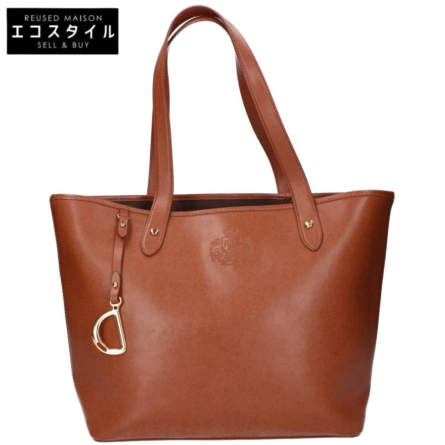 美品Ralph Lauren ローレン　ラルフローレン　レザー　トートバッグ　鞄 LAUREN RALPH ローレン ラルフローレン ロゴ入り レザー トートバッグ