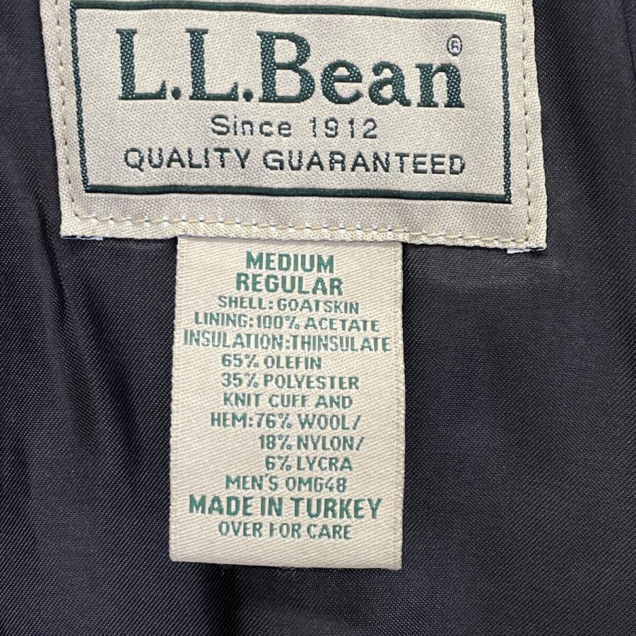 LLBean エルエルビーン TURKEY製 ブラウン レザー A-2 フライト ジャケット ブラウン ジャケット レザー メンズ 中古の画像