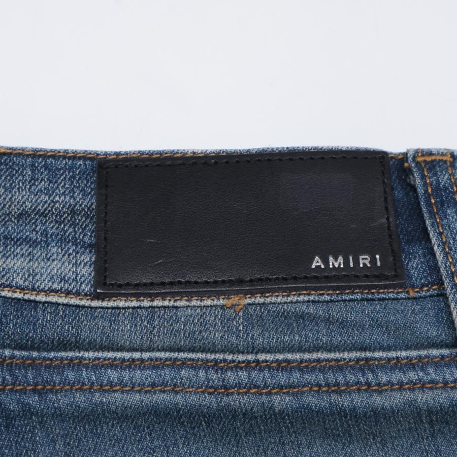 AMIRI アミリ インディゴ MX-1 蛇腹バイカー ダメージ加工 デニム 