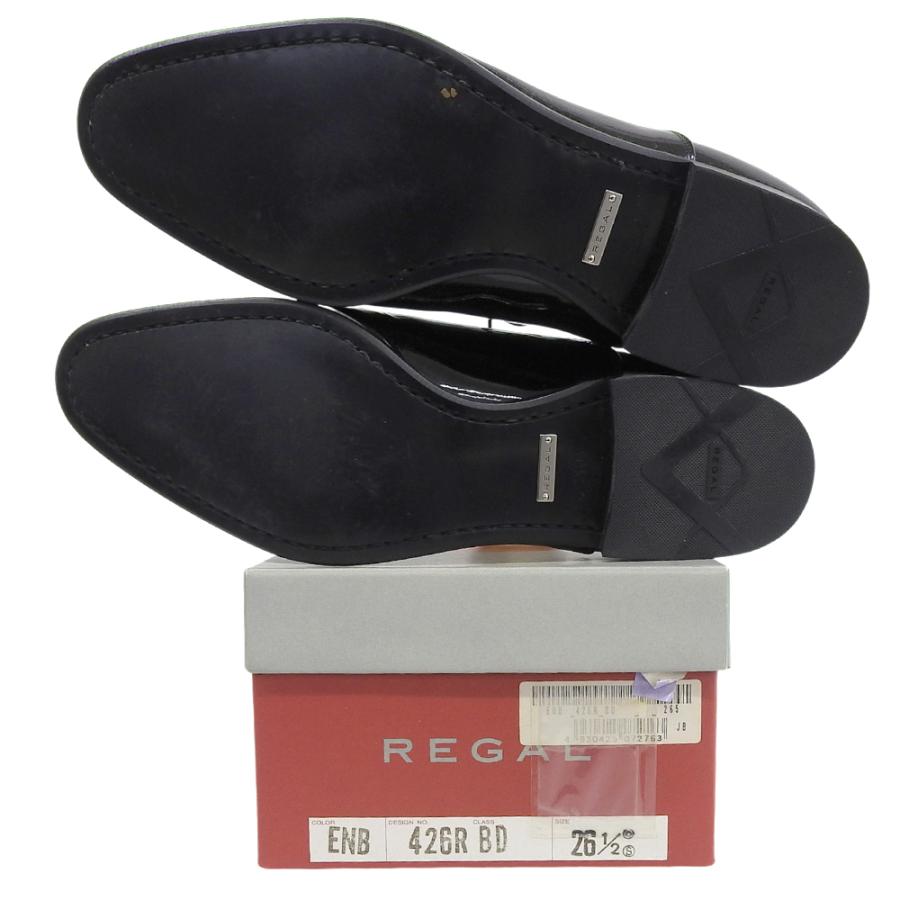 REGAL（リーガル） パテントレザー プレーントゥ ドレス シューズ