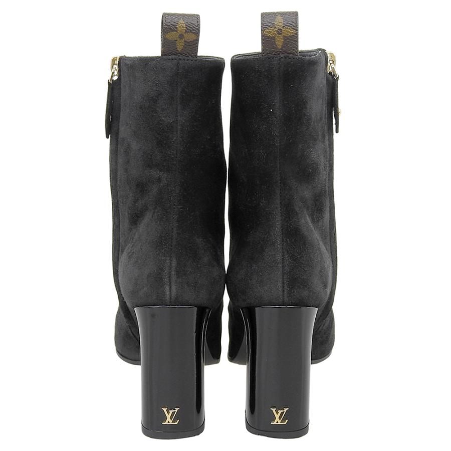 Louis Vuitton ルイヴィトン レディース ヒール ブーツ 美品 LOUIS VUITTON ルイヴィトン スウェード LVドナライン チャンキー