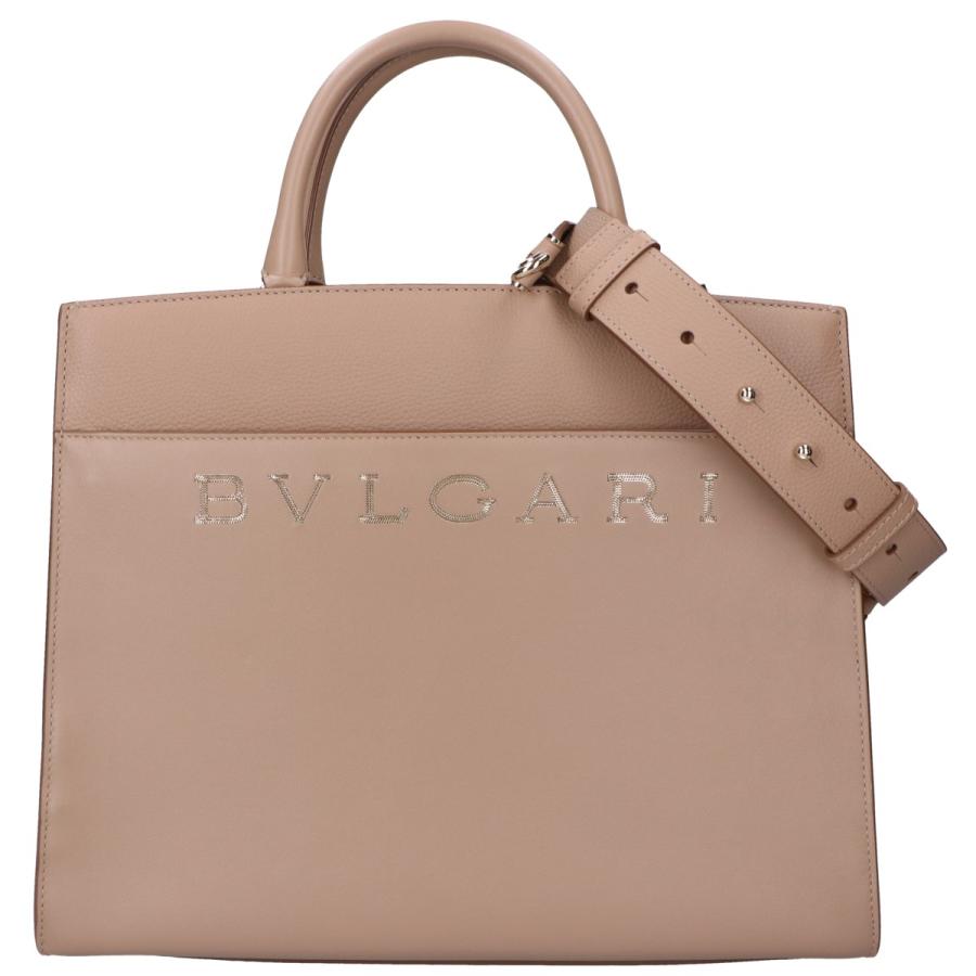 ブルガリ バッグ BVLGARI】ブルガリ ラージ カーフスキン ロゴ トートバッグ (Bvlgari
