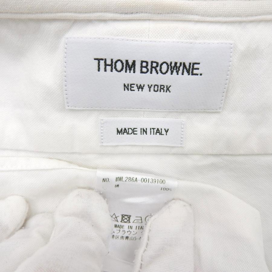 THOM BROWNE トムブラウン Oxford Hooded シャツ ジップパーカー トップス メンズ ホワイト 1 MWL286A-00139100