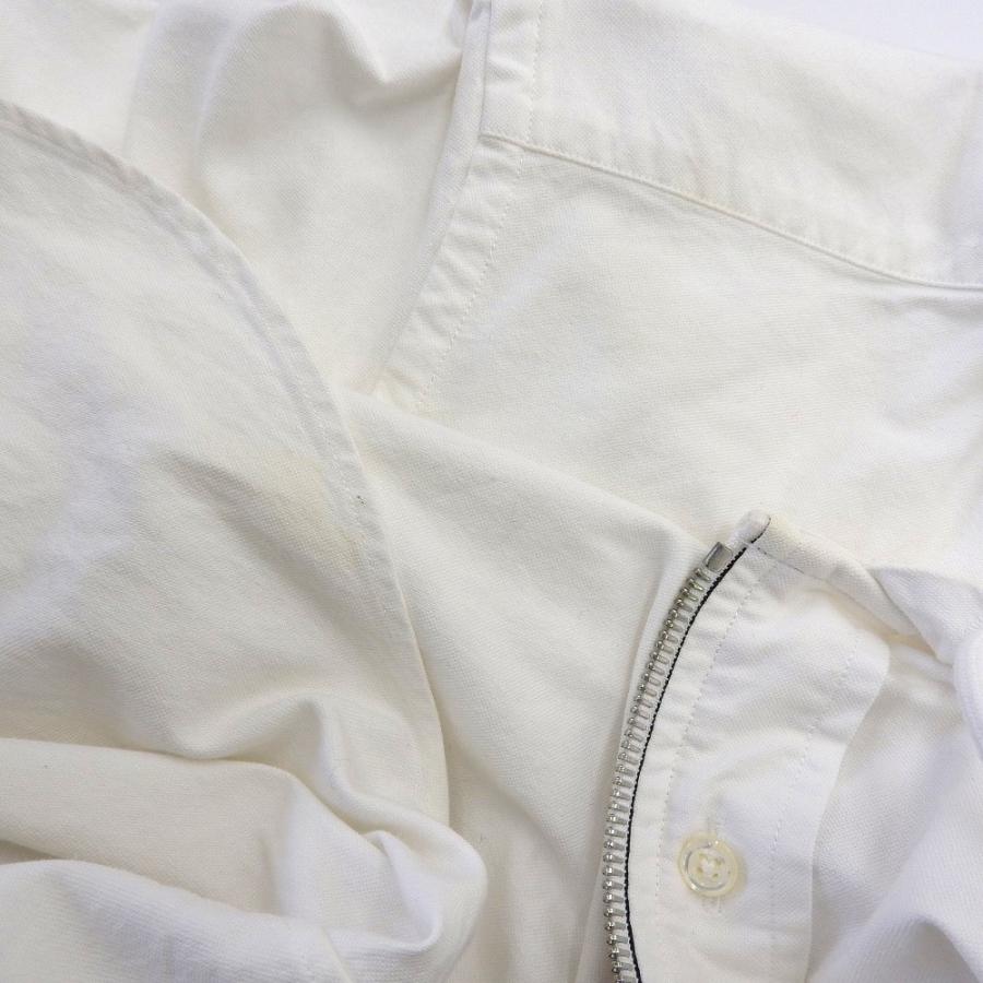 THOM BROWNE トムブラウン Oxford Hooded シャツ ジップパーカー トップス メンズ ホワイト 1 MWL286A-00139100