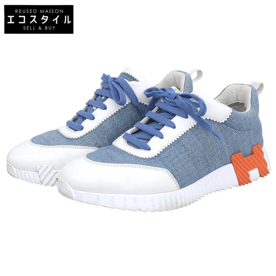 HERMES エルメス バウンシング スニーカー シューズ メンズ ブルー
