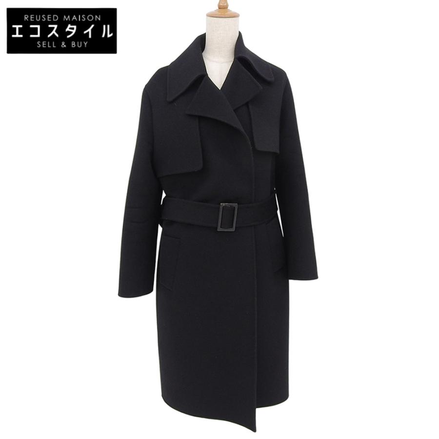 美品 N8 エンネオット ウール×カシゴラ×カシミア コート レディース 