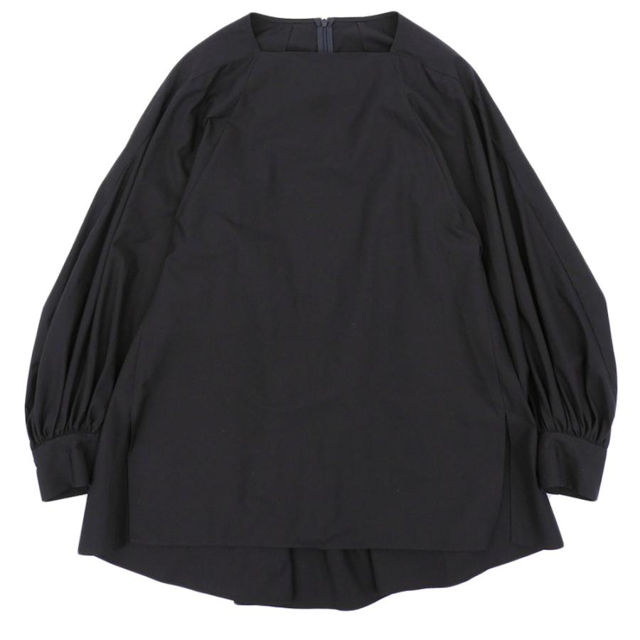 美品 VERMEIL par iena ヴェルメイユ パー イエナ コットン シルク パフスリーブ チュニック トップス レディース ネイビー_1