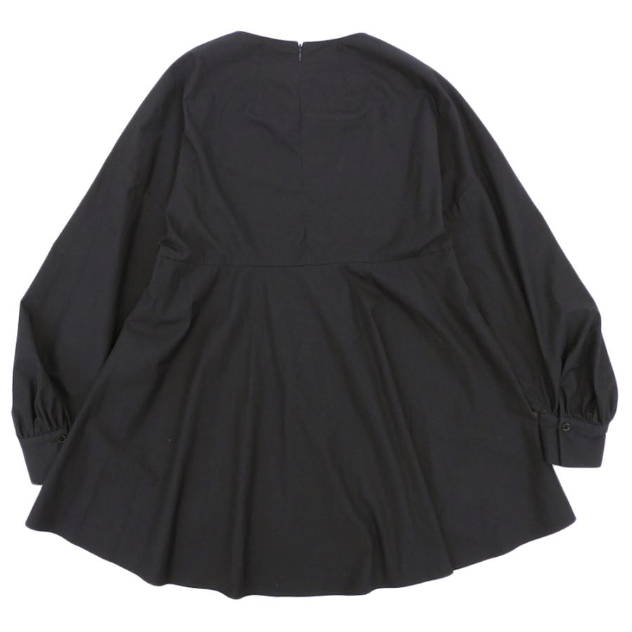 美品 VERMEIL par iena ヴェルメイユ パー イエナ コットン シルク パフスリーブ チュニック トップス レディース ネイビー_2
