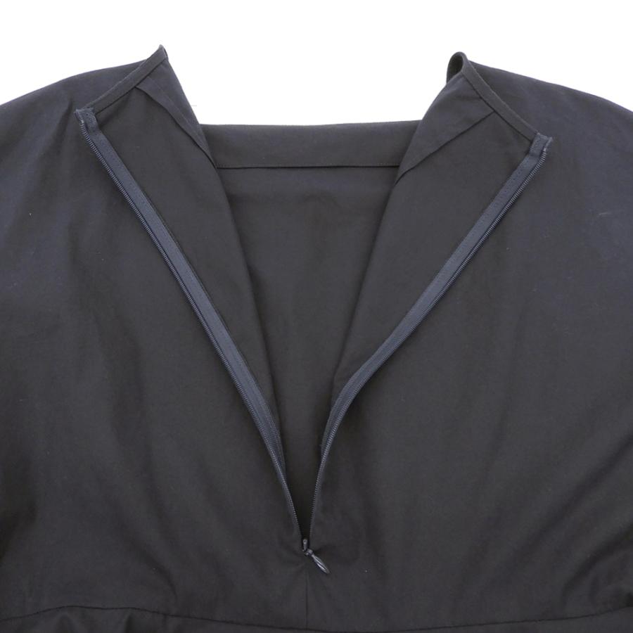 美品 VERMEIL par iena ヴェルメイユ パー イエナ コットン シルク パフスリーブ チュニック トップス レディース ネイビー_5