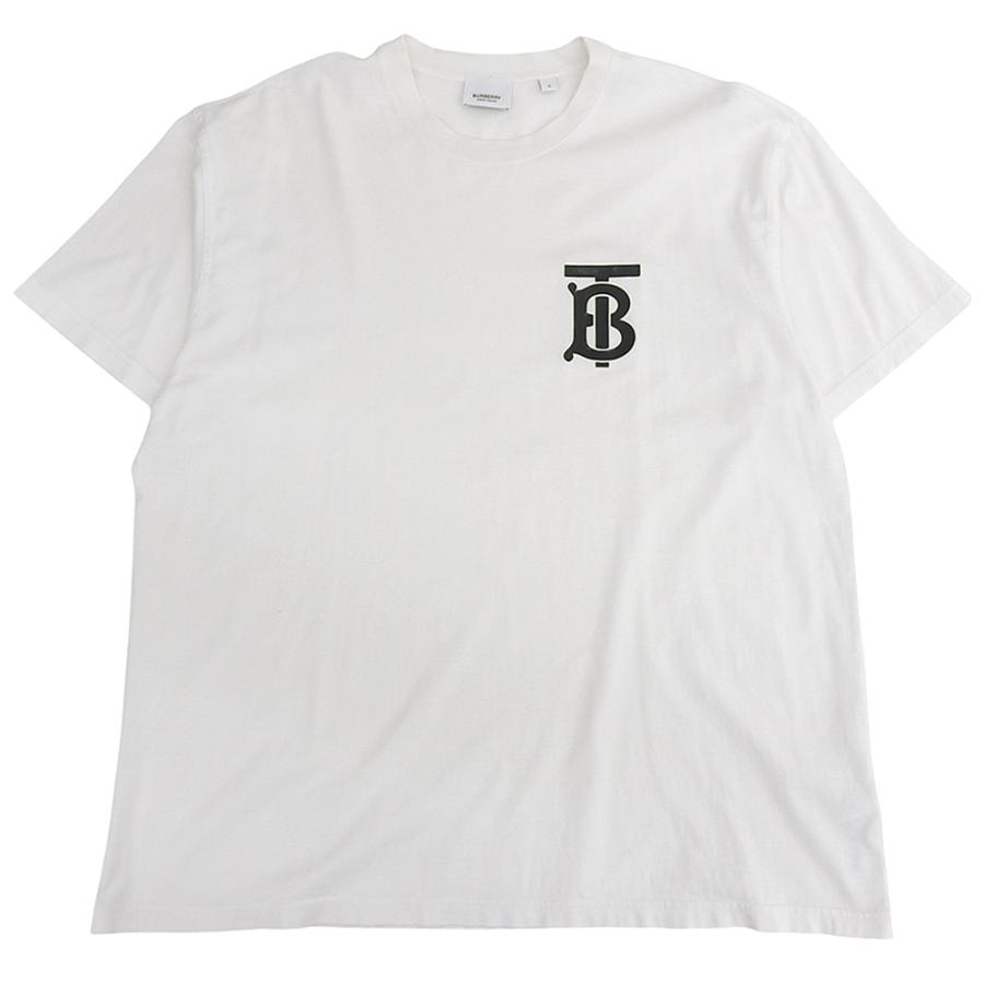 未使用 BURBERRY バーバリー TBロゴ ポロシャツ 白 XL ティッシ期 BURBERRY（バーバリー） TBロゴ モノグラム EMERSON TB Tシャツ