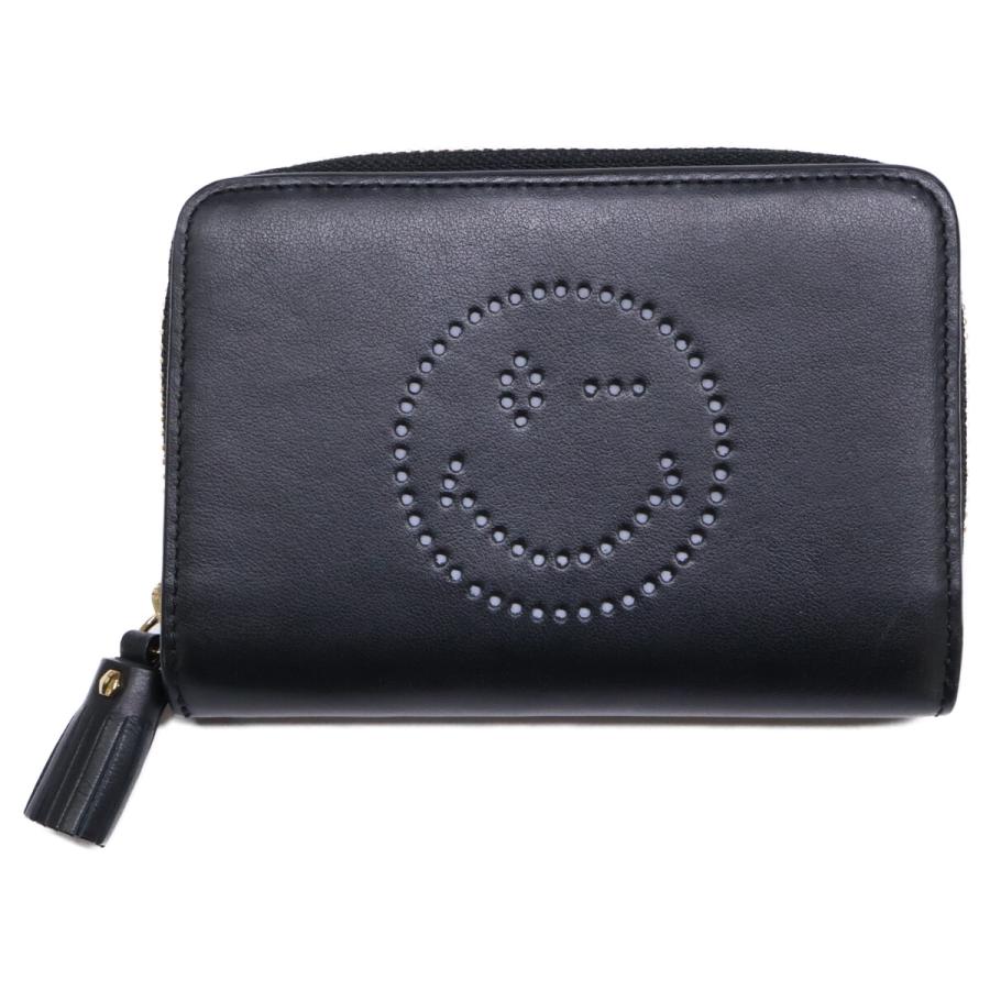 ANYA HINDMARCH スマイリーフェイス 二つ折り財布 美品 Anya Hindmarch アニヤ ハインドマーチ スマイル