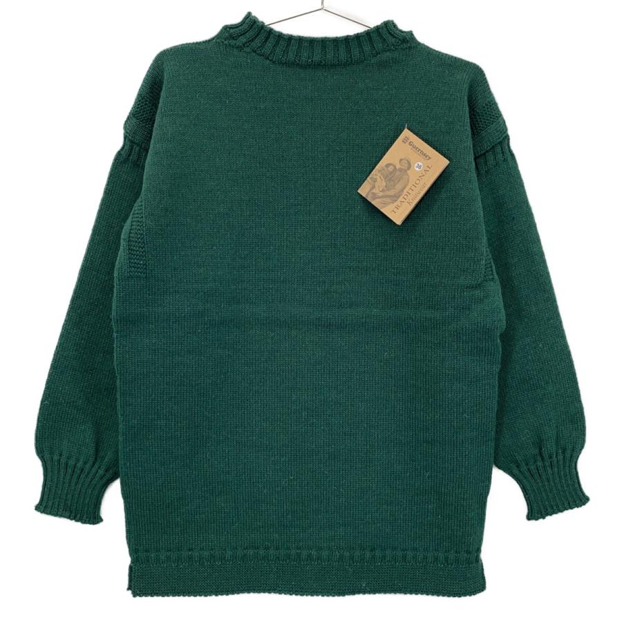 GUERNSEY WOOLENS ガンジーウーレンズ グリーン ウール100 ガンジー