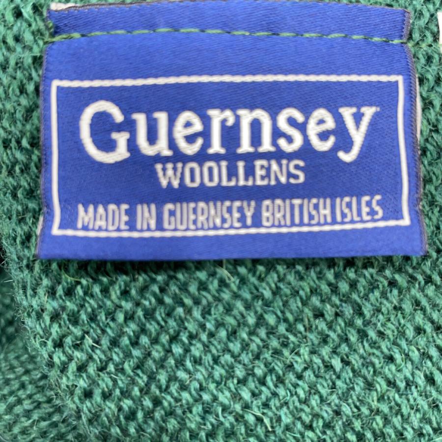 GUERNSEY WOOLENS ガンジーウーレンズ グリーン ウール100 ガンジー