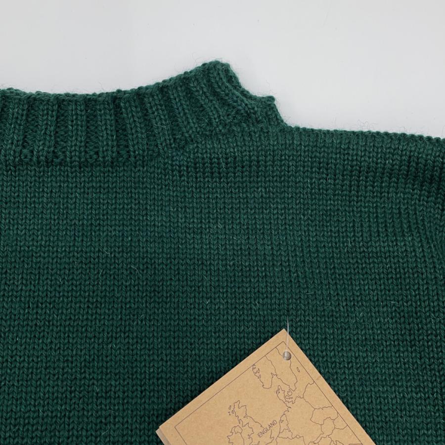 GUERNSEY WOOLENS ガンジーウーレンズ グリーン ウール100 ガンジー
