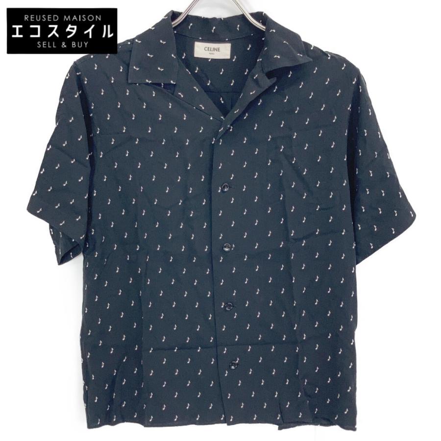 CELINE（セリーヌ） 2C036736D 19SS レーヨン 音符柄 S/Sシャツ 