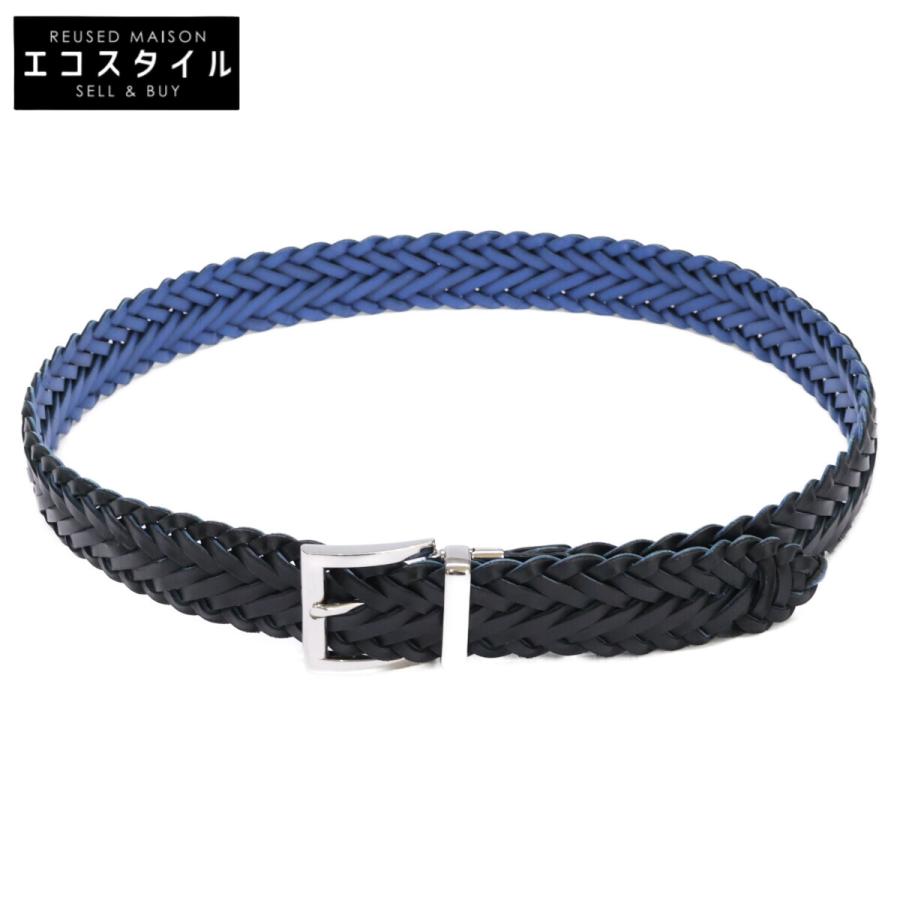 PRADA（プラダ） リバーシブル レザー メッシュ ベルト 36/90 メンズ