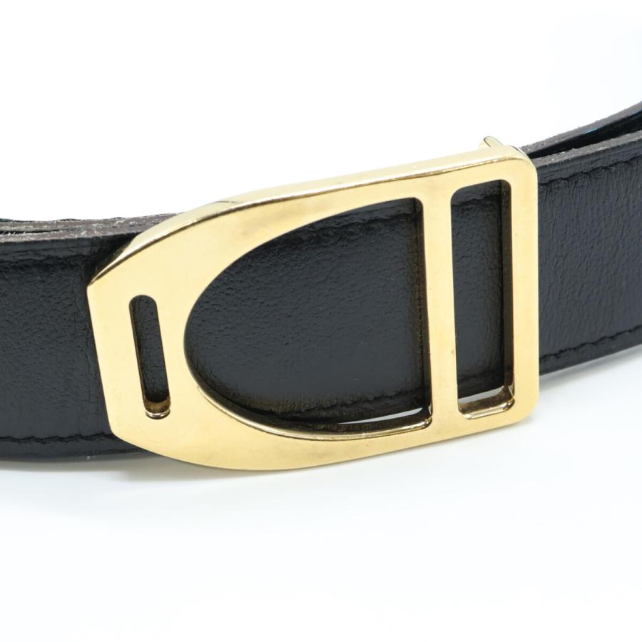 HERMES エルメス エトリエ G金具 C刻 レザー ベルト 85 メンズ
