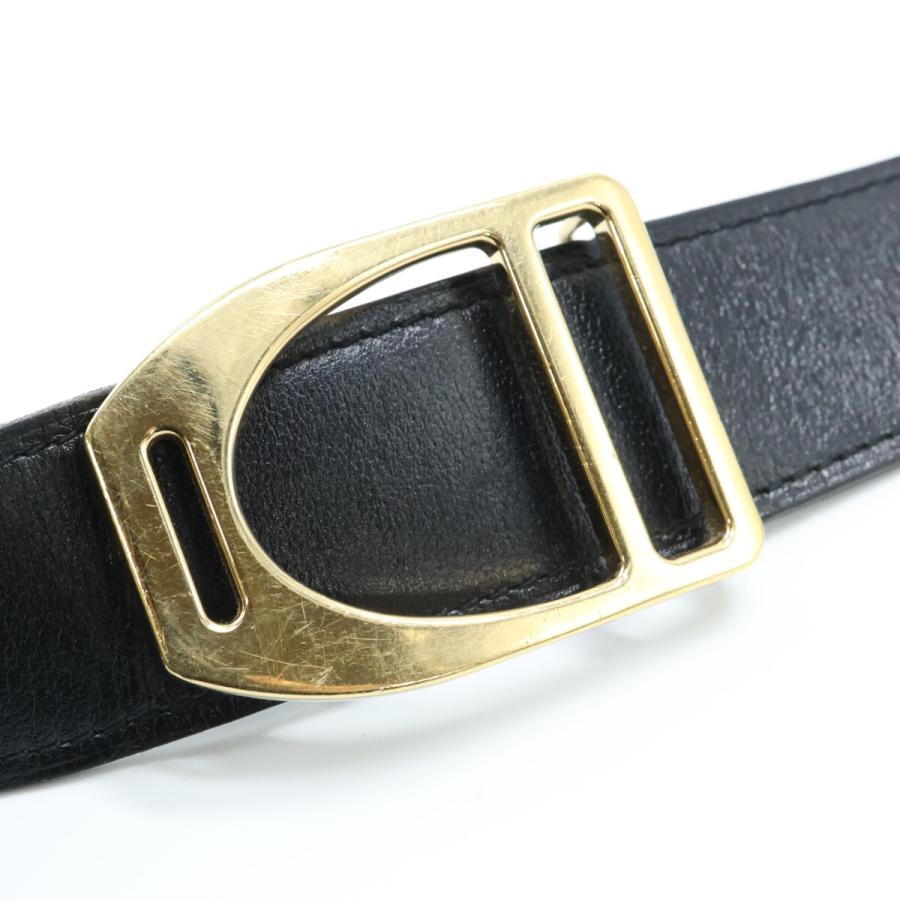 HERMES エルメス エトリエ G金具 C刻 レザー ベルト 85 メンズ