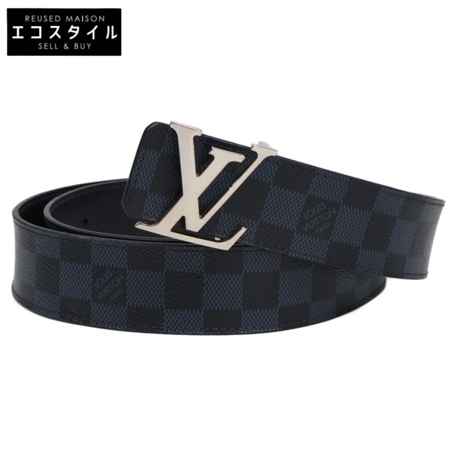 美品✨ルイヴィトン　ベルト　サンチュール　ダミエ　コバルト　レザー　最高級 LOUIS VUITTON ルイヴィトン M0087 ネイビー ダミエ コバルト サン