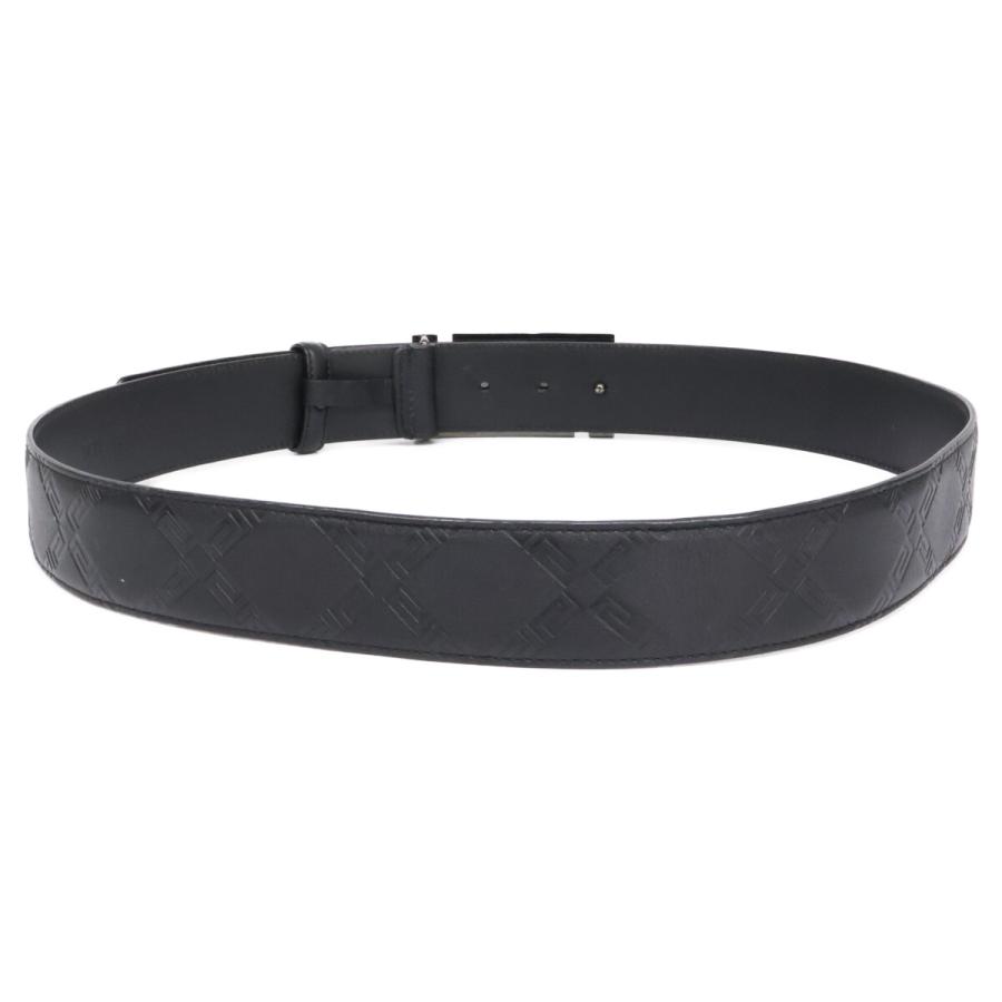 Versace ヴェルサーチ DCU4213 グレカ レザー ベルト 95/38 メンズ