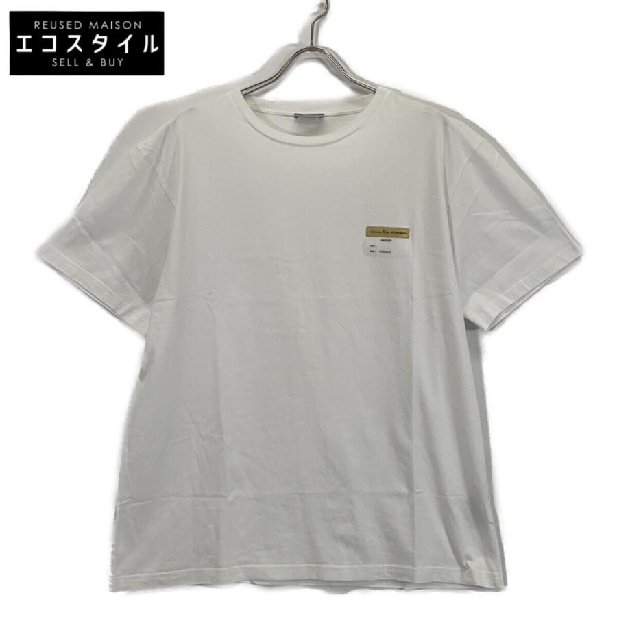 DIORビジターパッチ メンズTシャツ DIOR ディオール 923J611B0533 19SS ホワイト ビジターパッチTシャツ L