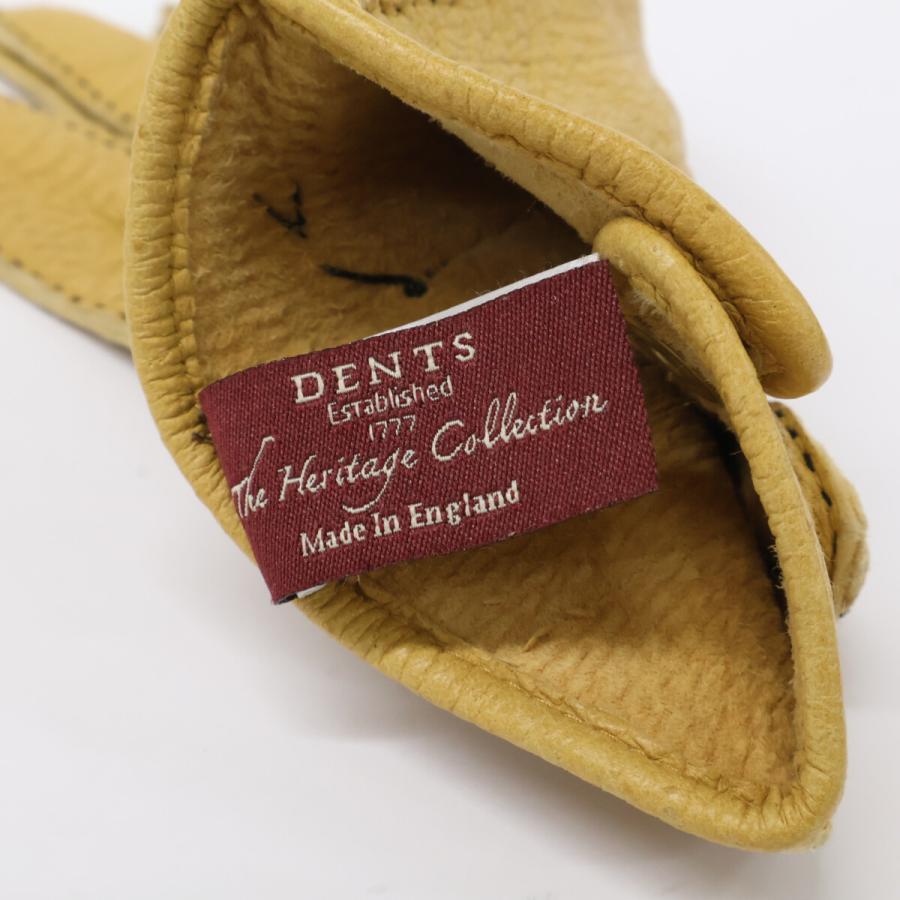 DENTS デンツ ノーライニング レザー ペッカリー グローブ 7 メンズ