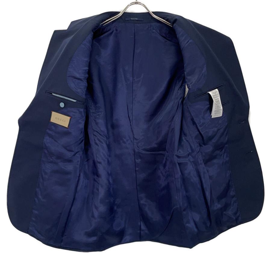 【未使用に近い】GUCCI テーラードジャケット ネイビー 48サイズ GUCCI（グッチ） 645359 ネイビー 金ボタン ブレザー テーラード
