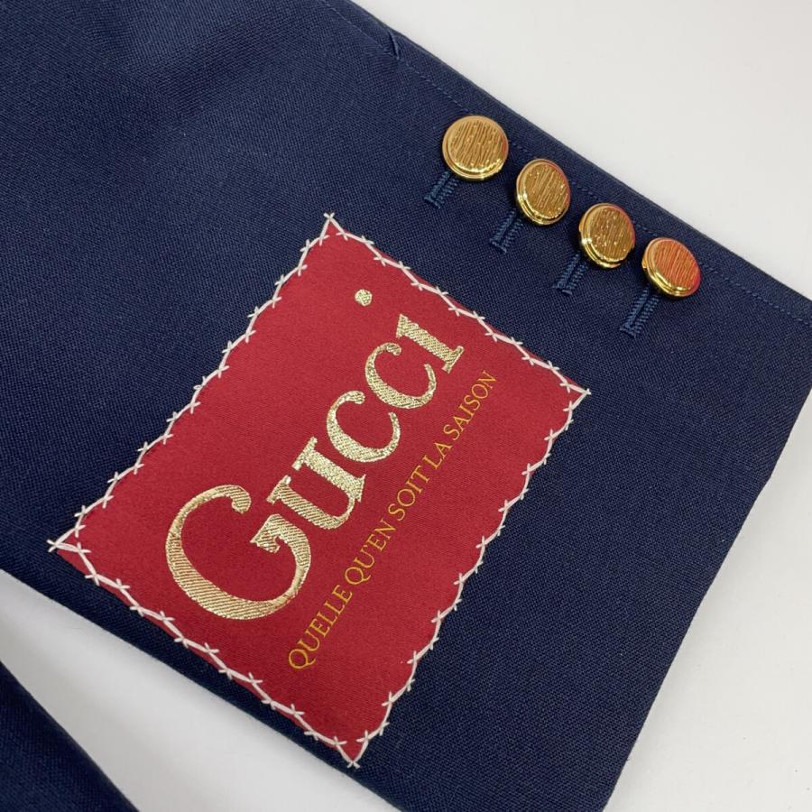グッチ カジュアルジャケット 48 GUCCI ネイビー GUCCI（グッチ） 645359 ネイビー 金ボタン ブレザー テーラード