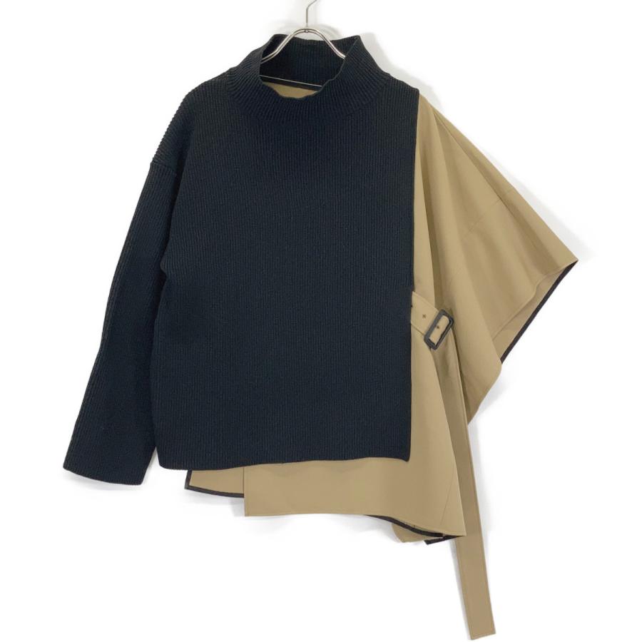 ADORE（アドーア） ブラック×キャメル ニットドッキングドライチノ