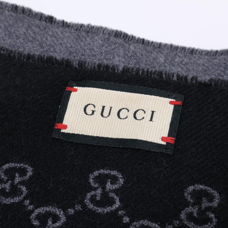 GUCCI（グッチ） GG柄 ダブルジャガード マフラー メンズ : ブランド 