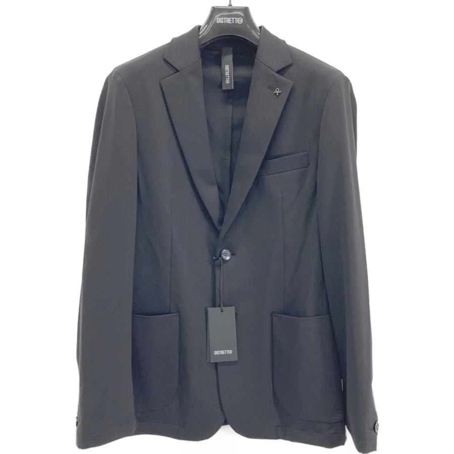 DISTRETTO12 FPU GA1559 ブラック ライクラストレッチジャケットパンツ セットアップ 48 メンズ_8