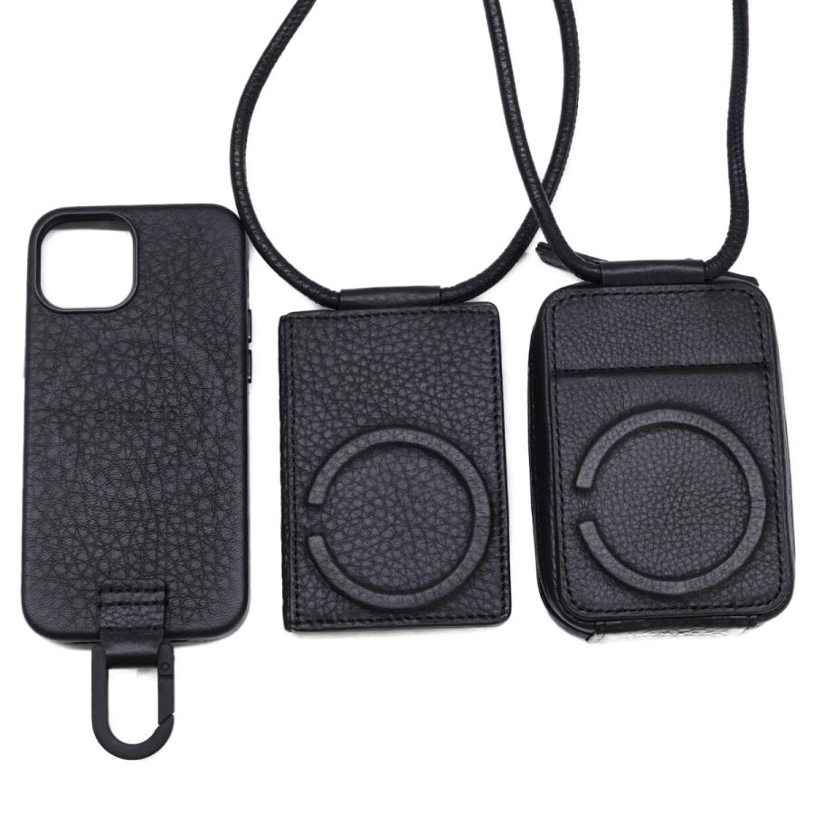 超美品　objcts.io オブジェクツアイオー マイクロバッグ黒iPhone objcts.io/オブジェクツアイオー/デタッチャブルストラップ付レザー