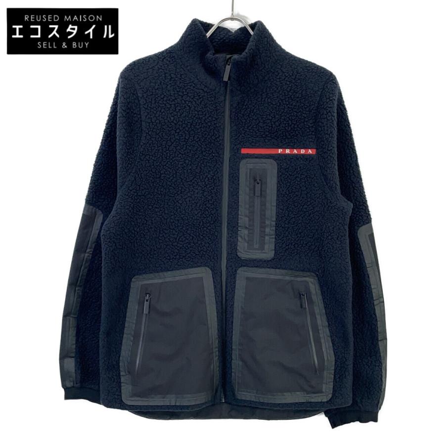 PRADA - 交渉可 新品未使用 PRADA プラダ スポーツ サーモア ジャケット /ダウン PRADA スポーツ 中綿ジャケット ブルゾン ジップアップ 切替 48 M 紺