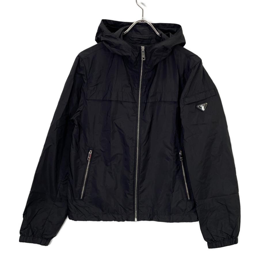 PRADA プラダ23SS 三角ロゴ ナイロン切り替え スウェットパーカー PRADA（プラダ） 21年 SGA466 三角ロゴ ナイロン ジップパーカー