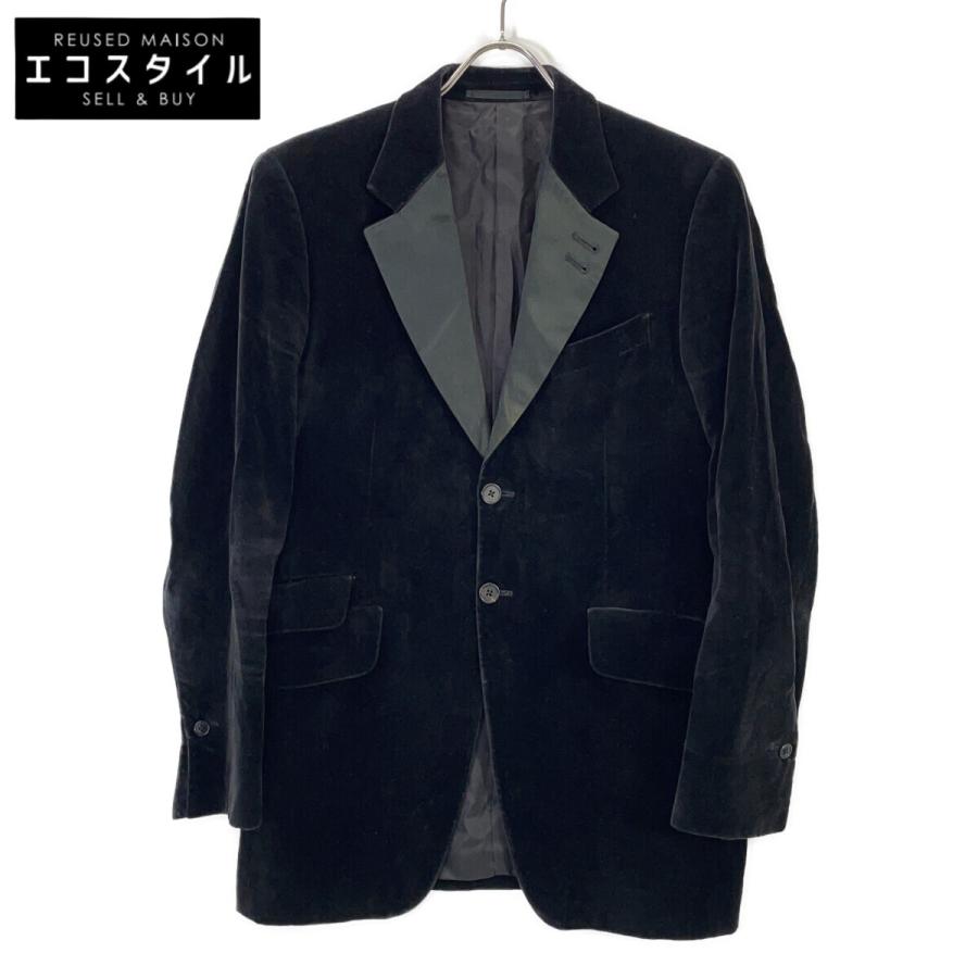 PaulSmith ポールスミス FS-ST-47631 ブラック 裏地フローラル柄 ベロア 2Bテーラードジャケット L Paul Smith（ポール・スミス） FS-ST-47631 ブラック 裏地フローラル柄