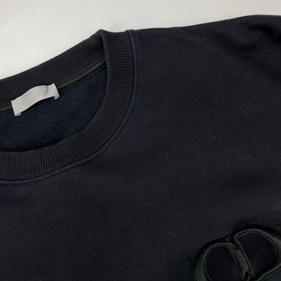 国内正規/  DIOR ディオール 113J699A0531 アイコン クルーネック スウェットシャツ XXL ブラック メンズの画像