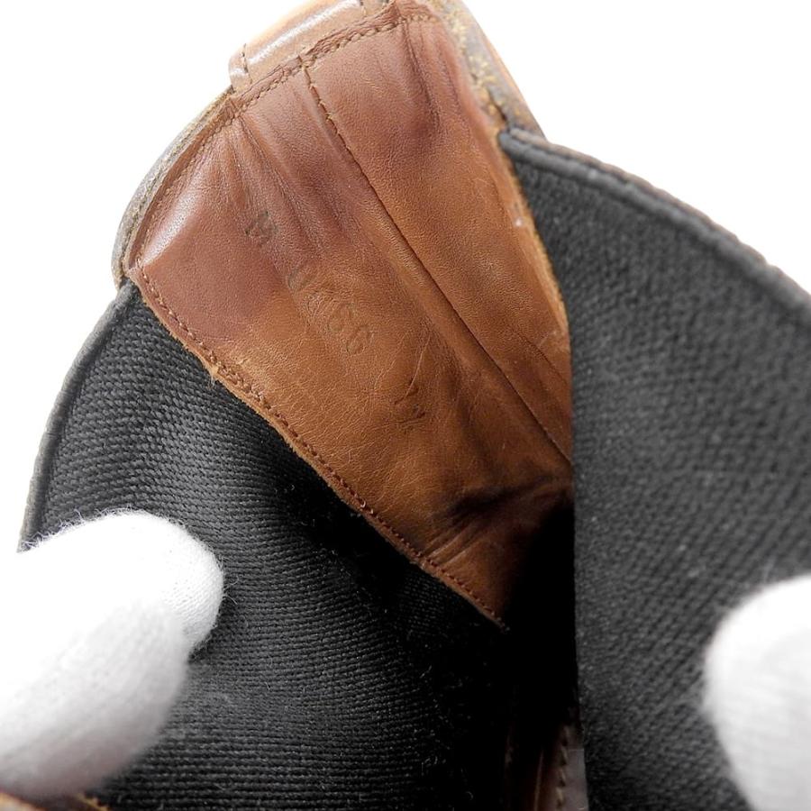 LOUIS VUITTON ルイヴィトン レザー アンクル サイドゴア モンクブーツ