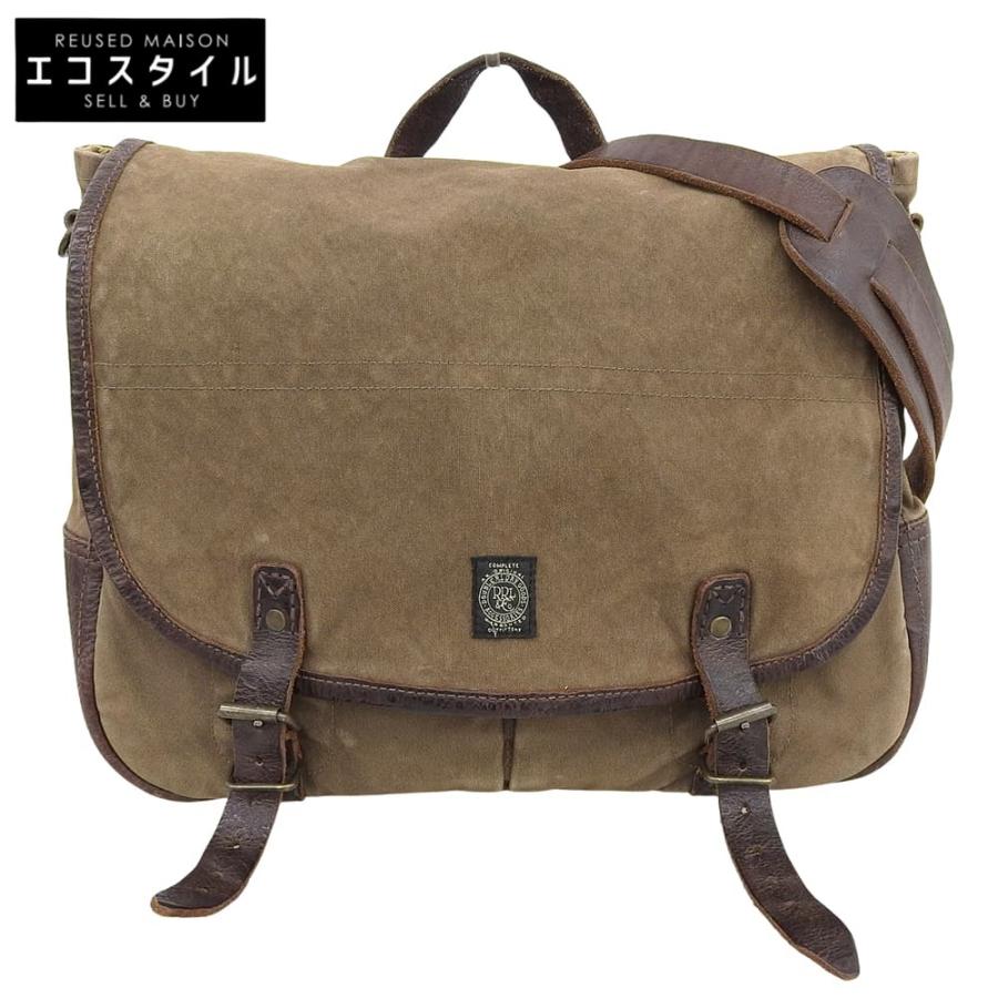 RRL ダブルアールエル キャンバス×レザー メッセンジャーバッグ
