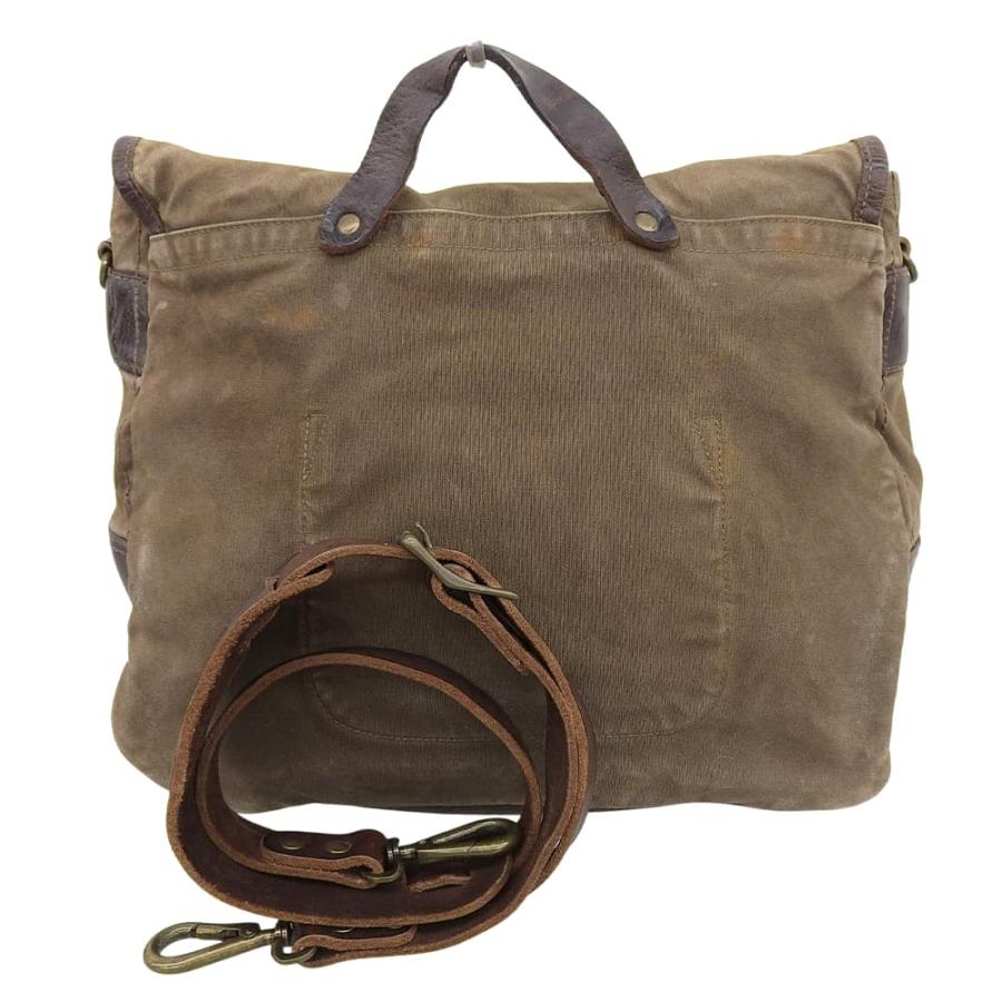 RRL ダブルアールエル キャンバス×レザー メッセンジャーバッグ