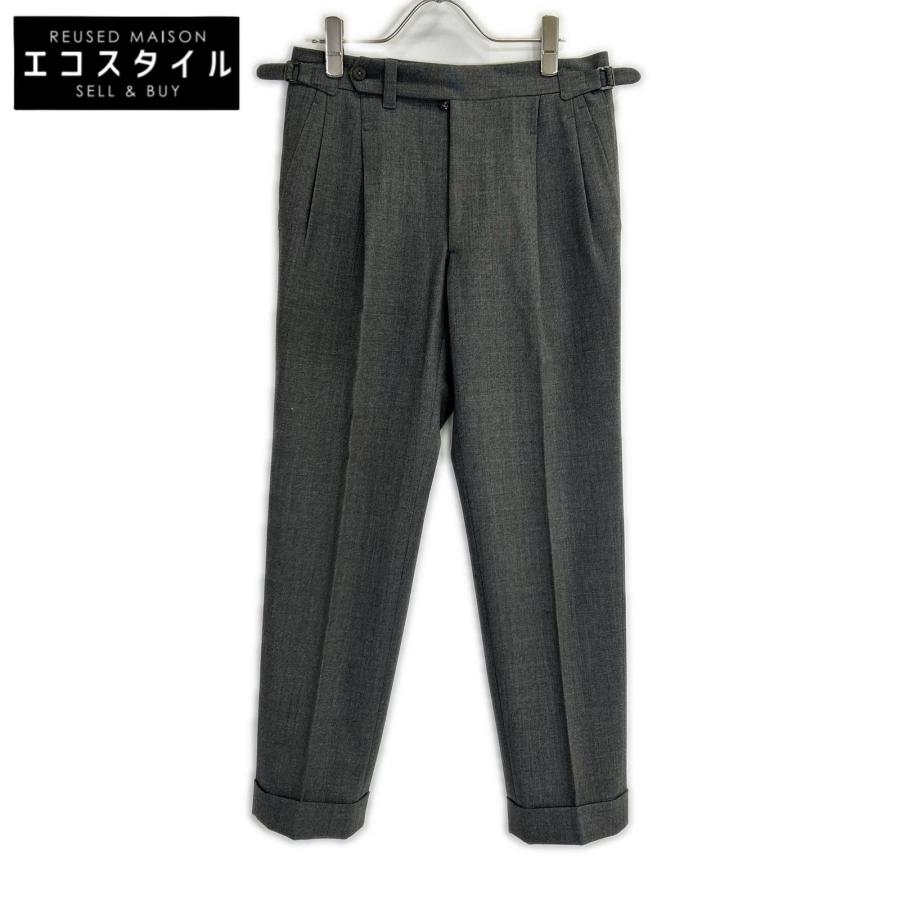 IGARASHI TROUSERS イガラシ トラウザーズ グレー 2タック サイド