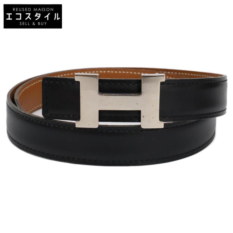 HERMES エルメス コンスタンス □D刻 レザー リバーシブル ベルト 70