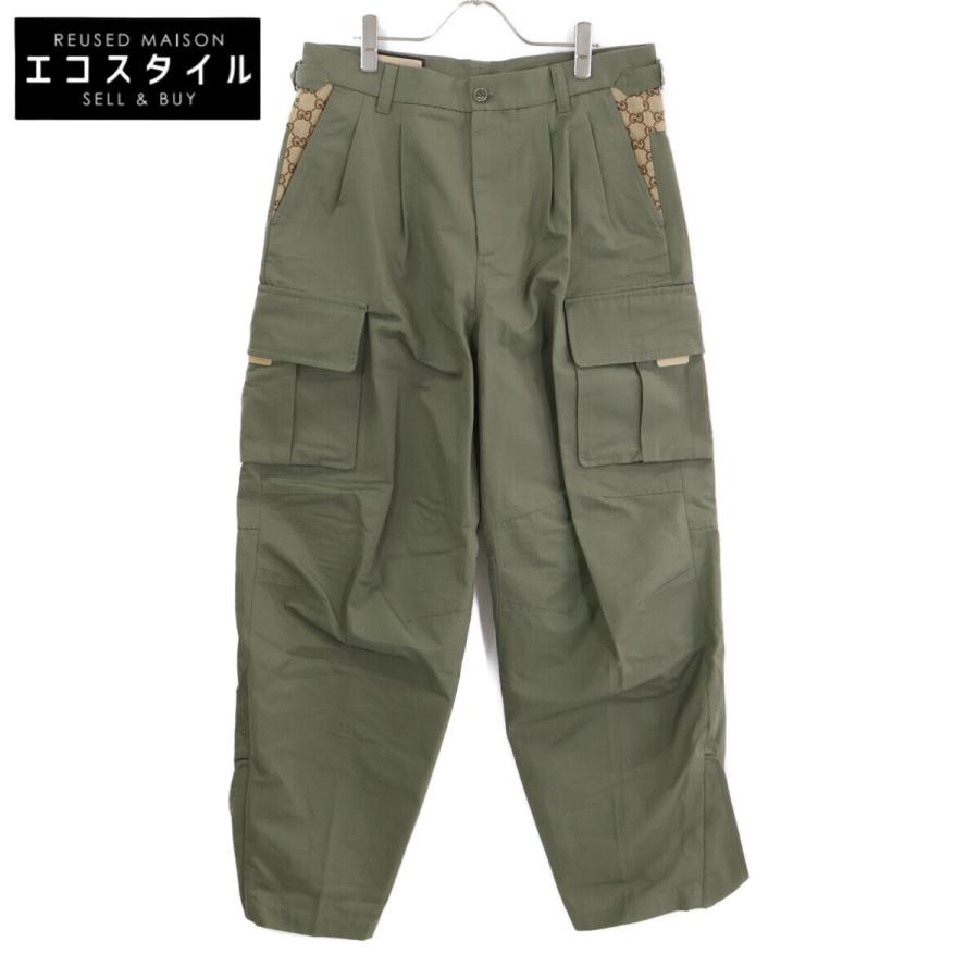 【新品未使用】GUCCI 751436 GGスプリーム カーゴパンツ カーキ GUCCI（グッチ） 751436 カーキ GGスプリーム カーゴパンツ カーキ 50