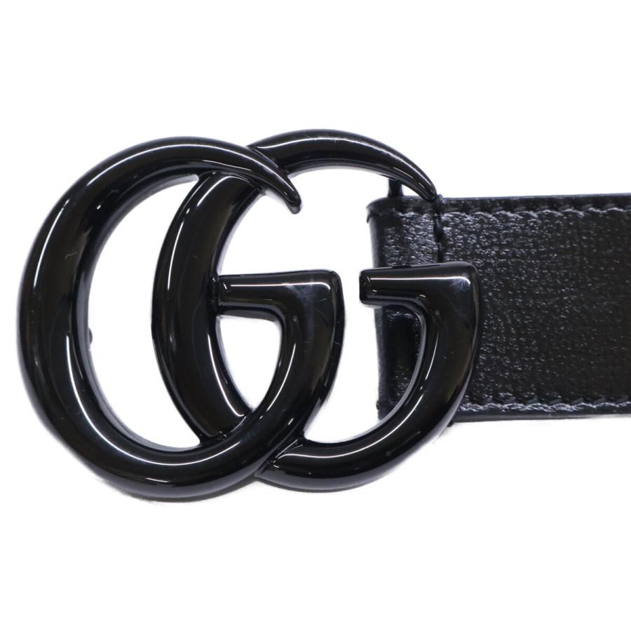 GUCCI（グッチ） 美品 414516 GGマーモント レザー ベルト 95/38